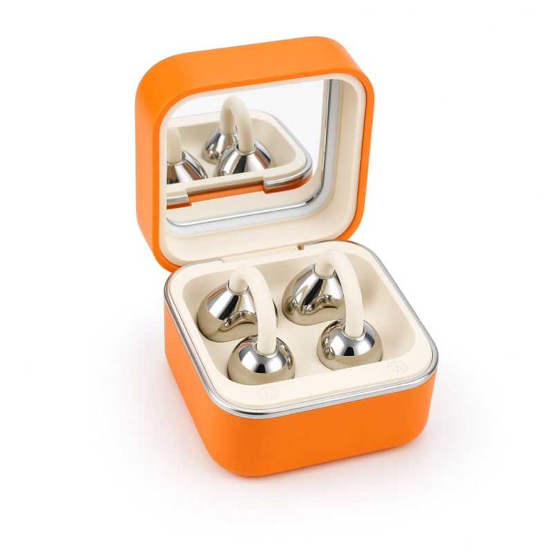 Open-Ear Clips with Mirror Case